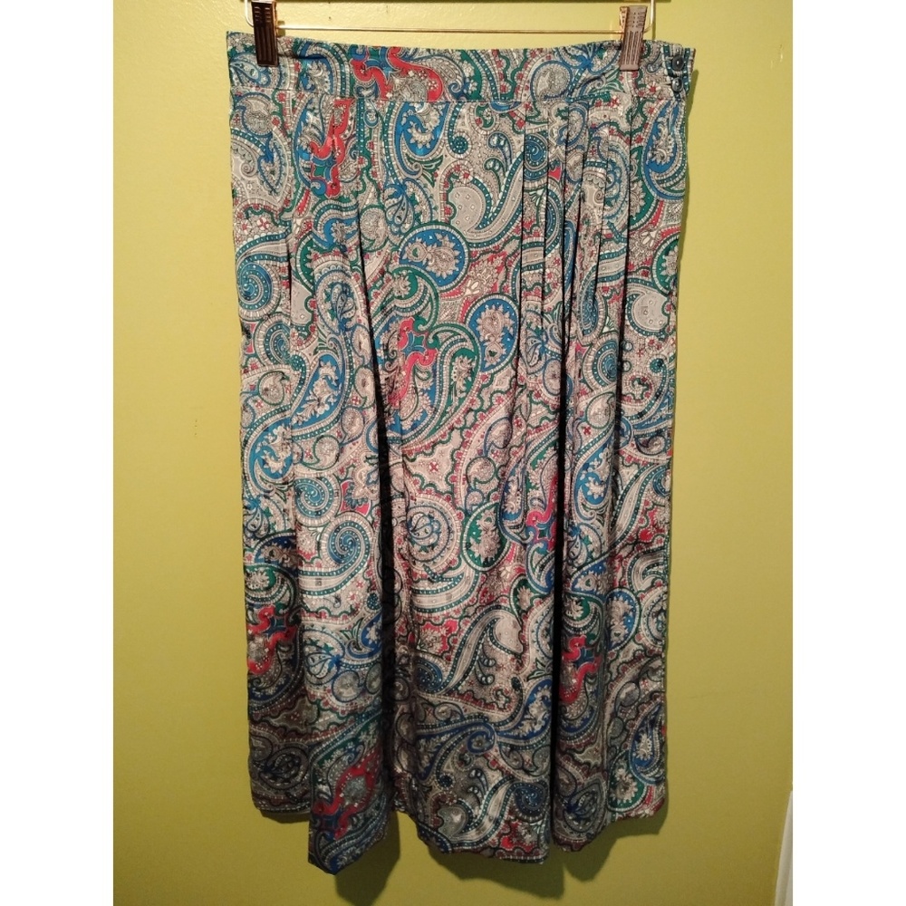 Vintage Paisley Skirt Size 14/32in Waist